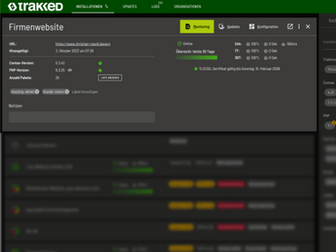 Contao Monitoring mit trakked