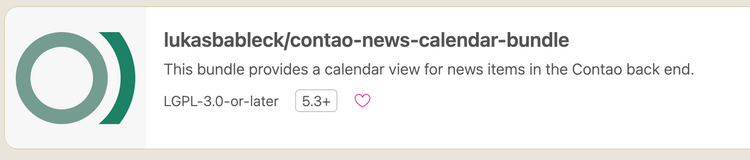 Die Erweiterung: lukasbableck/contao-news-calendar-bundle