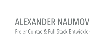 Alexander Naumov - freier Contao Entwickler